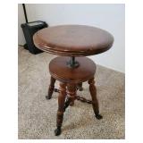 Vintage Clawfoot Adjustable Stool