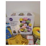 NIB Wilton 3 Tier Dessert Tower, Party Plates, Party Decorations, and New Rolls of Tickets