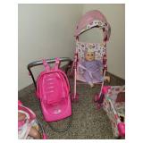 Dolls, Doll Furniture, and Booster Seat