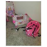 Dolls, Doll Furniture, and Booster Seat