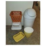 Totes, Trash Cans, and Crate