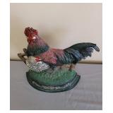 Cast Iron Rooster Doorstop 12 x 12