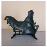 Cast Iron Rooster Doorstop 12 x 12