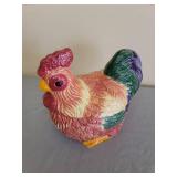Ceramic Rooster Cookie Jar, Saltshaker, and Fighting Roosters Decor