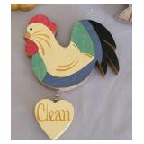 Wooden Rooster Decor