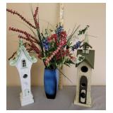 2 Birdhouses and Home Decor