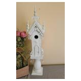 Birdhouse and Floral Decor