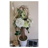 Faux Topiary, Best Friends Picture Frame, and Ceramic Duck Decor