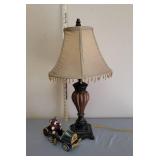 25" Lamp and Bear with Car Decor