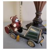 25" Lamp and Bear with Car Decor