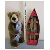 Arctic Circle Teddy Bear with Fish and Boat