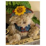 3 Brass Button Teddy Bears: Tanner the Bear of Health, Taylor the bear of happiness, and Blossom the bear of wealth. All Have Movable Joints