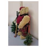16" Teddy Bear on Stand (plays music and moves with the music) and 2 Trees
