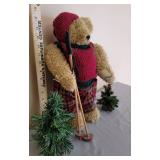 16" Teddy Bear on Stand (plays music and moves with the music) and 2 Trees