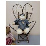 Teddy Bear Bookends and Teddy Bear in Chair