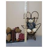 Teddy Bear Bookends and Teddy Bear in Chair