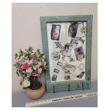 Magnetic Picture Wall Hanging and Faux Floral Topiary