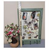 Magnetic Picture Wall Hanging and Faux Floral Topiary
