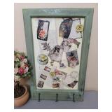 Magnetic Picture Wall Hanging and Faux Floral Topiary