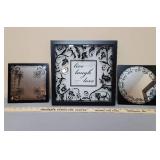 Live, Laugh, and Love Picture and 2 Mirrors