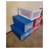 5 Large Plastic Storage Drawers