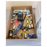 Batteries, Matches, Lighter, Child Safety Locks, and 2 Stackable Plastic Drawer Storage Containers with Contents