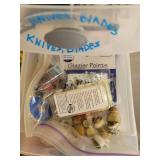 Batteries, Matches, Lighter, Child Safety Locks, and 2 Stackable Plastic Drawer Storage Containers with Contents