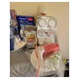 Paper Goods and Rubbermaid Cooler