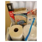 Paper Goods and Rubbermaid Cooler