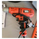 Black & Decker 6amp 3/8" Drill with Drill Bits and Bag
