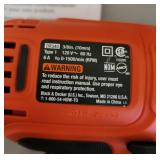 Black & Decker 6amp 3/8" Drill with Drill Bits and Bag