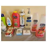Soaps, Lotions, Shampoo, Razors, and Basket