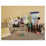Facial Care and Nail Care Supplies in Basket