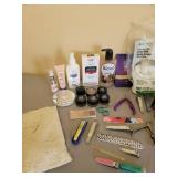 Facial Care and Nail Care Supplies in Basket