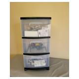 Storage Cart on Wheels (with contents of drawers) (Misc Hardware)