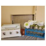 Mail Organizer, Serving Tray, Wall Scentsy Burner, and Floral Decor