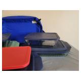 Pyrex Bakeware with Lids and Insulated Carrying Case