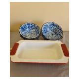 Pioneer Woman Bakeware, Serving Rack, and Enamel Bowls