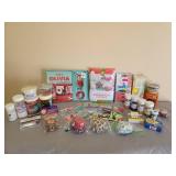 Olivia Cookbook and Cookie Cutter Kit NIB, Cupcake Papers, Sprinkles, Gingerbread Kit NIB, and Childrens Holiday Craft Kits