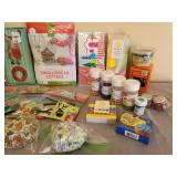 Olivia Cookbook and Cookie Cutter Kit NIB, Cupcake Papers, Sprinkles, Gingerbread Kit NIB, and Childrens Holiday Craft Kits