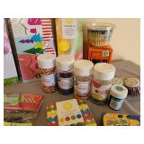 Olivia Cookbook and Cookie Cutter Kit NIB, Cupcake Papers, Sprinkles, Gingerbread Kit NIB, and Childrens Holiday Craft Kits