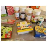 Olivia Cookbook and Cookie Cutter Kit NIB, Cupcake Papers, Sprinkles, Gingerbread Kit NIB, and Childrens Holiday Craft Kits