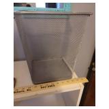 22" RELAX Sign, Metal Trashcan, and 2 Lined Baskets