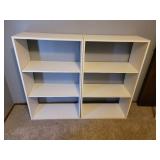 2 Sets of White Bookshelves (each measure 24.5x40)