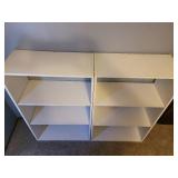 2 Sets of White Bookshelves (each measure 24.5x40)