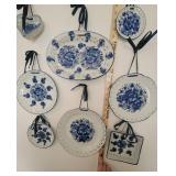 Blue and White Decorative Dishes