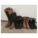 4 Pair Womans Boots Size 7