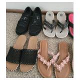 8 Pair Womens Size 7 Sandals (5 are Skechers)