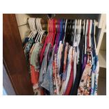 Bottom Rack of Closet - Assorted Shirts - L-XL (bring your own boxes)