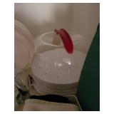 Contents of Pantry (Storage Containers, 2 Light Fixtures NIB, Swiffer, 2 TV Trays, and Cake pop Carrier) Bring your own boxes